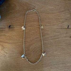 Vintage butterfly charm gold chain necklace